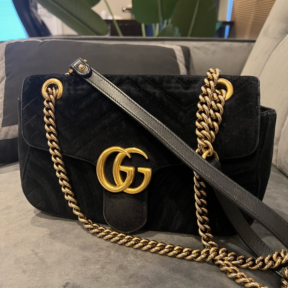 Gucci Marmont Velvet Shoulder Bag